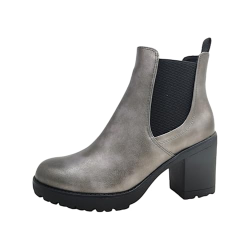 MARCO TOZZI Damen 2-25414-41 Chelsea-Stiefel, Gun Metal, 39 EU