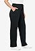 Woman Within Plus Size Better-Fleece Pull-On Drawstring Sweatpants - 1X, Black