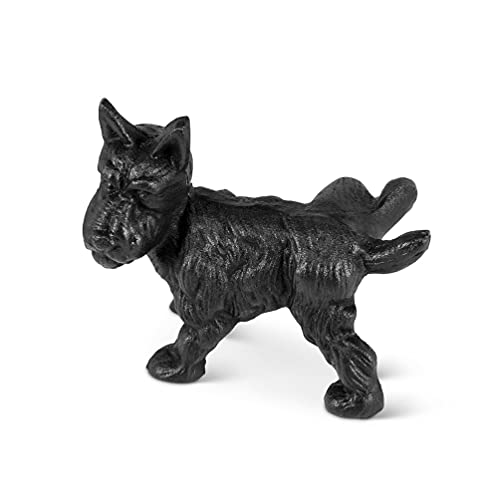 7 in. Scottie Dog Door Stopper Antique Black