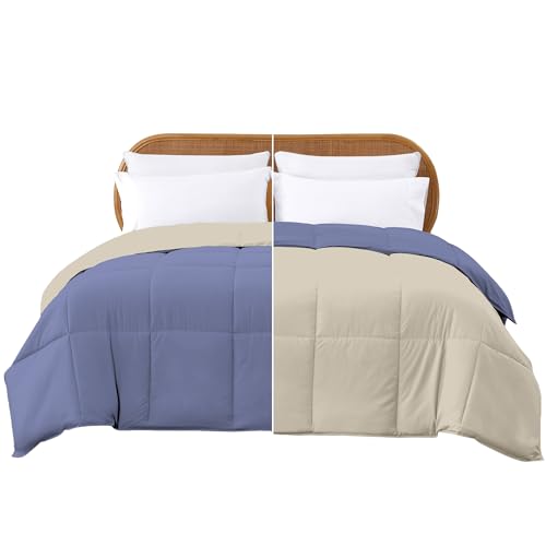 Modern Threads Down Alternative Reversible Comforter Blue/Cream Twin