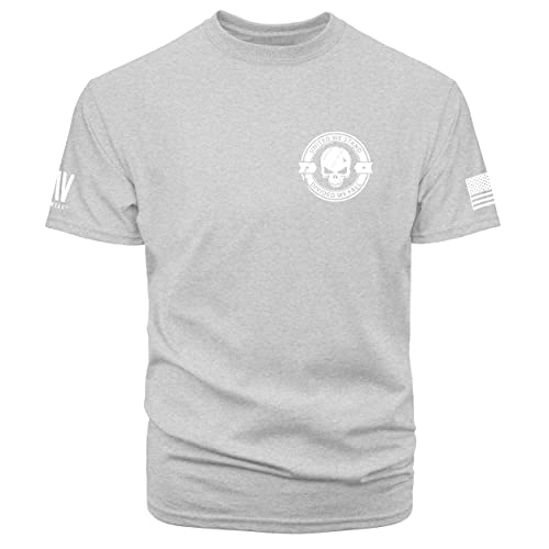 Men's Tshirts Graphic Divided We Fall Patriotic T-Shirt (XXL, Ash Grey)