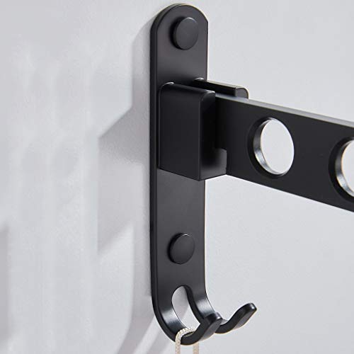 Rack de vêtements à linge rétractable pour sécher sur mur humide - 5