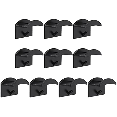LdawyDE Hat Rack, 10 PCS Self-Adhesive Baseball Hat Storage Stand Wall Mount No Drilling Cap Rack Hat Hanger Holder for Wall Hats Headphone Necklace Headband Key Ring Organize Cover