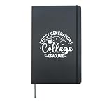 First Generation College Student First-Gen College Graduate Hardcover Journal, Black