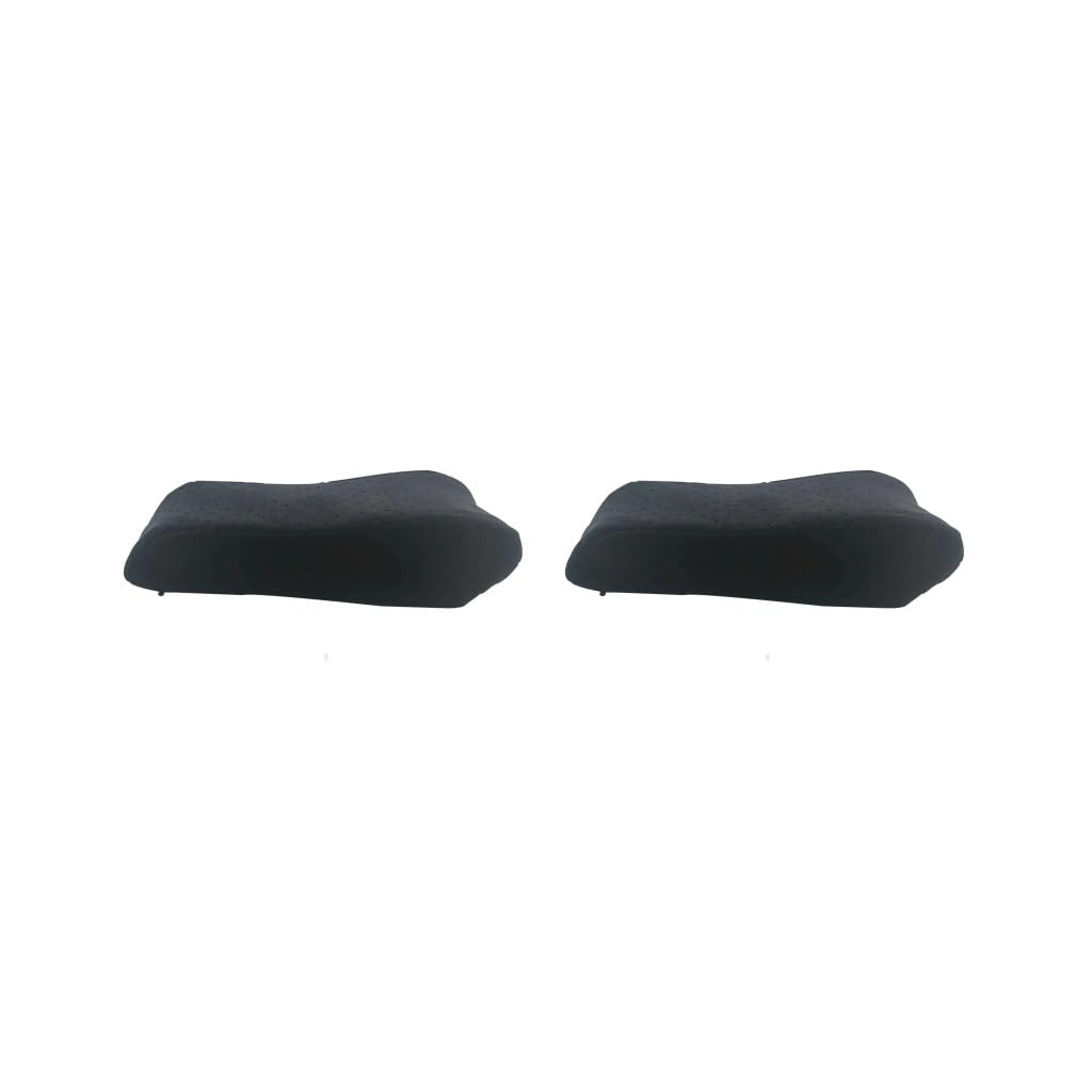 2 Cuscini In Memory Foam Per Bracciolo Auto - Gomitiere Morbide E Antiscivolo, Allevia L'Affaticamento In Viaggio, Accessorio Universale Nero