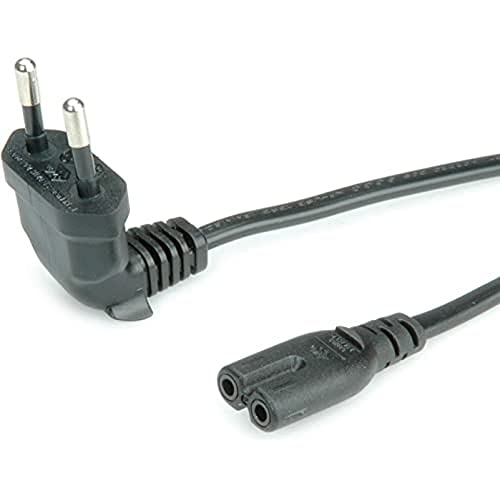 ROLINE Netzkabel Euro-Stecker (abgewinkelt) auf C7, 2pol., schwarz, 1,8 m Cover