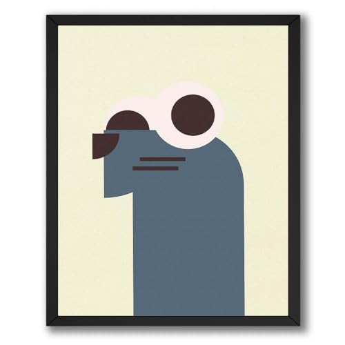 InkFlow Posters Illustration Canvas Poster - Abstract Character Wall Art with Playful Shapes, Soft Modern Aesthetic Artwork for Nursery, Kids Room or Playroom Decor - 8x10 Unframed Canvas Print