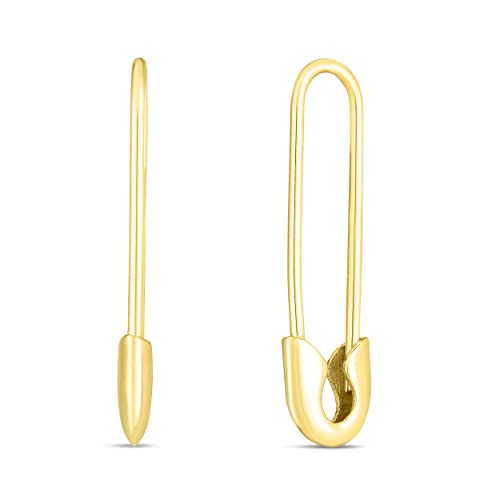 Floreo 14k Yellow Gold 23mm Safety Pin Earrings
