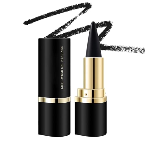 Lápiz de delineador de ojos, gel de lápiz de delineador de ojos negro, fórmula de secado rápido delineador de ojos, lápiz de delineador de gel, maquillaje a prueba de ojos a prueba de manchas