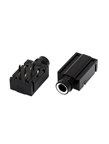 uxcell Jack Estéreo 6.35mm Panel 7 Pines 5 Pcs miniatura 2