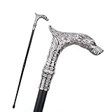 Big Teeth Wolf Fashion Walking Stick Decorative Vampire Cospaly Vintage Party Fashionable Walking Cane Halloween Crosier 93cm