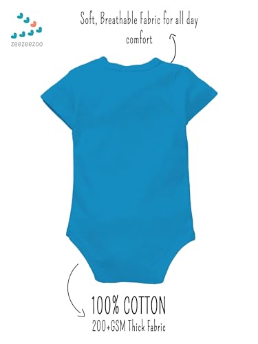 Zeezeezoo Cheering For Team India Cricket Baby Romper Bodysuit 100% Cotton
