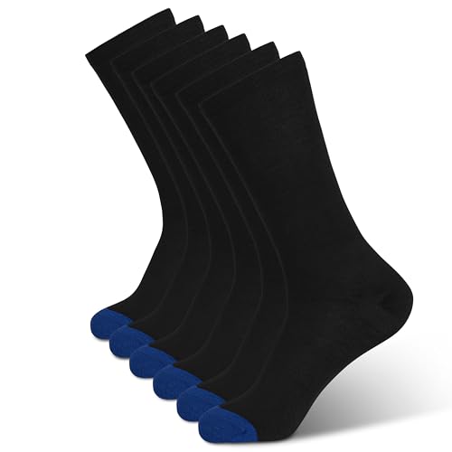NYBOO Bamboo Crew Socks – 3 Pairs, Unisex, Ultra Soft & Breathable, Reinforced Toe (Durable, No Holes), Moisture Wicking, Odor Resistant, All-Day Comfort
