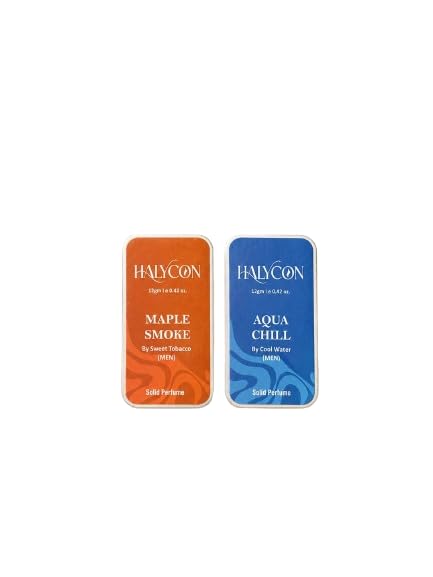 Premium Solid Perfume for Men & Women | Pack of 2 | Maple Smoke & Aqua Chill Fragrances | Long Lasting Alcohol-Free Vegan Perfume Balm | Paraben-Free Pocket Fragrance-picture-23