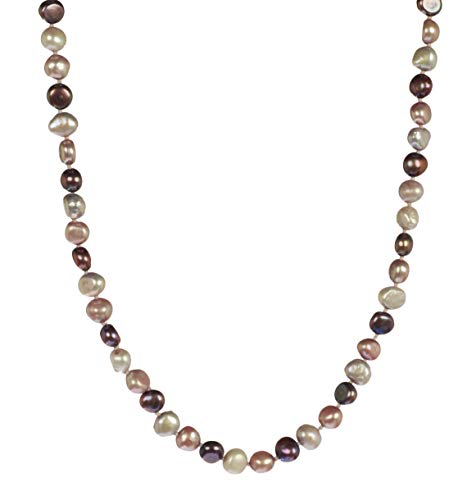 Multi-Tonal Dyed Baroque Freshwater Cultured Pearl Endless Necklaces 6-7 mm, 48