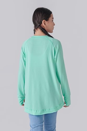 Image of Liberty Pro 2-Pack Girls' Loose Fit Long Sleeve Tunic Tops with Pockets and Thumb Holes, Casual T Shirts for Tween Kids