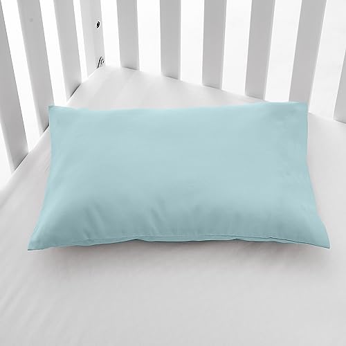 Image of EXQ Home Toddler Pillowcases Zippered 13x18 Travel Pillow Case Set of 2, Small Pillow Case Fits Baby Pillow Sized 12x16, 13x18, Kids Pillowcases 2 Pack Machine Washable (Blue Coral)