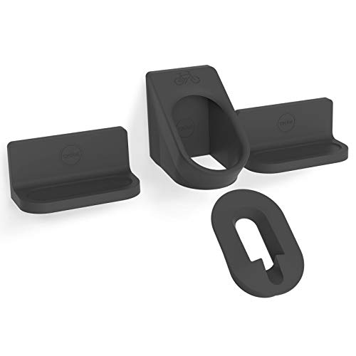 cycloc Super Hero - Wall Mount Bike Storage Rack – Horizontal Pedal Hung Cycle Storage for Clipless Pedals - Black