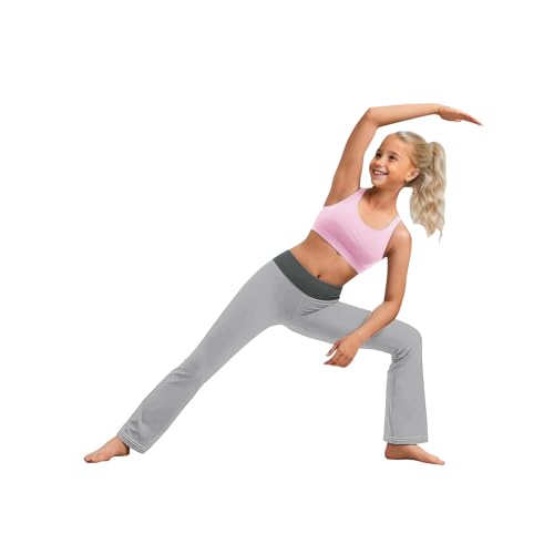 Girls Flare Leggings High Waisted Bell Bottom Bootcut Yoga Pants Fall Fashion Cute Outfits for Teens Kids Clothes4