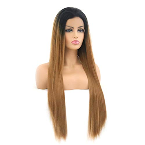 Perruque lace front dégradée cheveux raides 22" solution volume et longueur