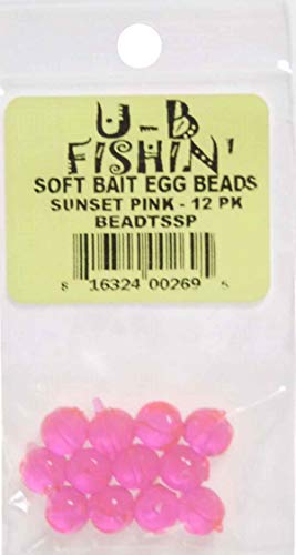 BnR Tackle SBMNA8 Soft Beads, 8 mm, Mottled Natural, Neutral Buoyancy, 15/Pack