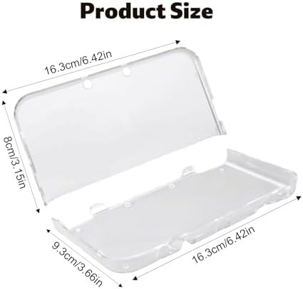 2 Sets Protective Covers for New 3DS XL, Ultra Clear Hard Case Anti-Scratch Protective Shell Accessories Replacement Parts Compatible with 3DS XL (Transparent)
