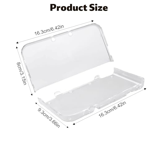 2 Sets Protective Covers for New 3DS XL, Ultra Clear Hard Case Anti-Scratch Protective Shell Accessories Replacement Parts Compatible with 3DS XL (Transparent)