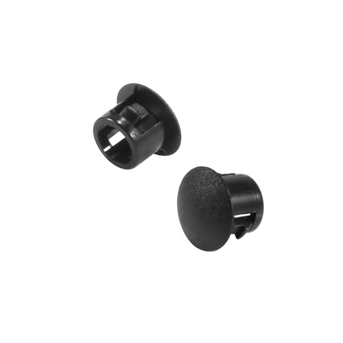 Image of 60 Pcs 1 /4 inch / 6mm Black Plastic Hole Plugs, Dustproof and Concealing, Suitable for Kitchen Cabinet Furniture
