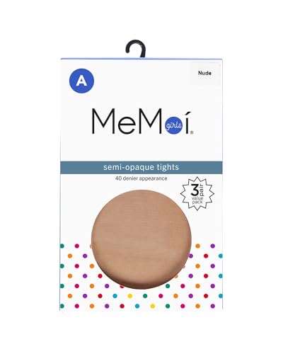 MeMoi Girls' 3 Pair Pack Semi-Opaque Tights2