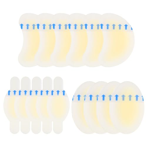 15 Pcs Blister Plasters Invisible Hydrocolloid Gel Blister Bandages Cushion Pad, Protector Feet Plaster for Fingers Toes Forefoot Heel Protector and Guard Skin