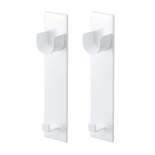 Yamazaki Industries Mist 4917 Magnetic Bathroom Clothes Drying Rod Holder, Set of 2, White, Approx. W 2.4 x D 1.4 x H 9.1 inches (6 x 3.5 x 23 cm), Bathroom Drying, Indoor Drying