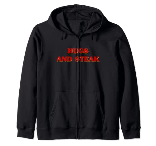 Hugs & Steak Aesthetic Wholesome & Funny Steak Lover Saying Sudadera con Capucha