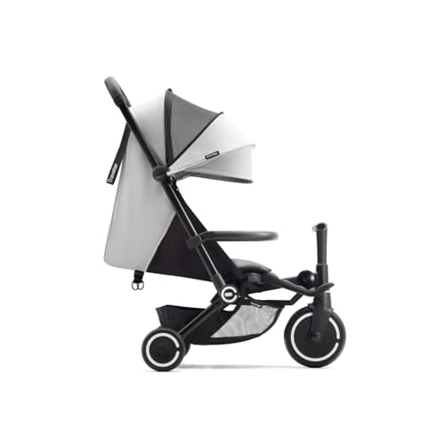 Smartrike Traveler Travel Stroller for Toddlers - Lightweight, Foldable & Compact Stroller with Near-Flat Recline, Everest Grey