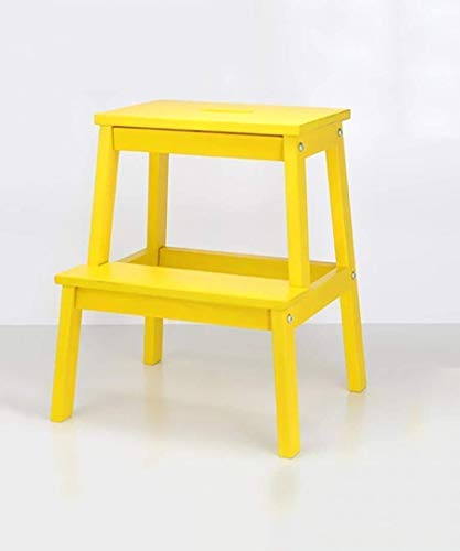 Taburete de escalera de madera plegable para biblioteca y hogar 2