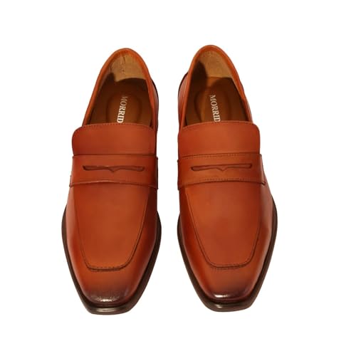 Image of Classic Genuine Leather Formal Penny Loafers for Men | Premium Formal Slip-On Shoes | Cushioned Comfort | Lightweight TPR Sole | Office & Business Wear