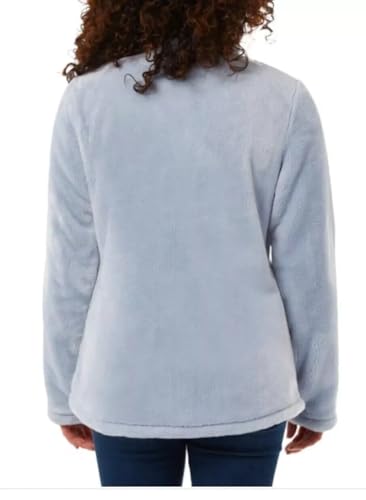 32 Degrees Women's Plush Faux Fur Jacket – Full Zip, Soft & Cozy - Plus Sizes Available (Blue, L)3