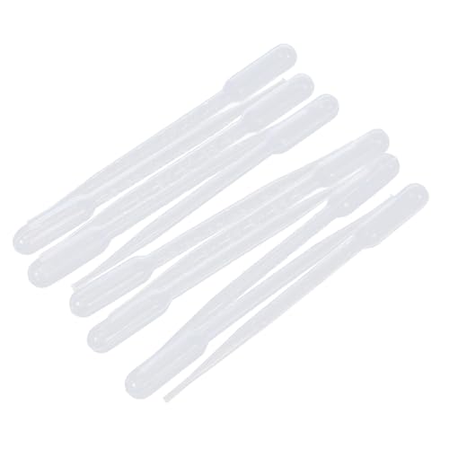 KICHOUSE 200pcs Straw Jam Pipettes Clear Liquid Dropper Serological Pipette Micropipette Dropping Pipette Essential Oil Dropper Graduated Tube Transfer Pipettes Mini Pipettes White Plastic