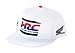 D'cor Visuals Snapback Hat – Compatible with Honda HRC Fans – White Flat Brim Cap – One Size Fit for Motocross and Off-Road Riders