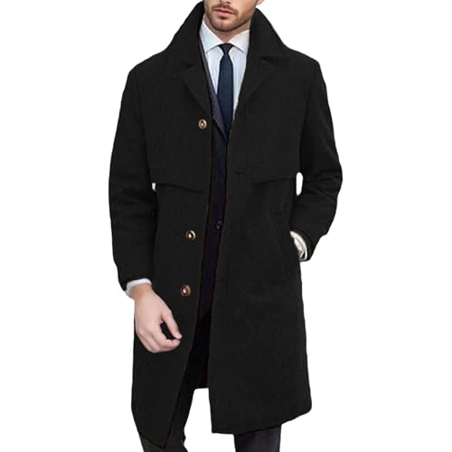 Manteau trench homme long fini les vêtements d'hiver informes