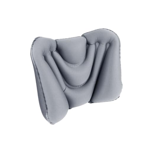 空気腰枕｜クッション｜携帯腰枕｜多様なシーンを支える姿勢｜椅子｜車｜新幹線｜飛行機｜長距離バス｜旅行用｜映画館｜便利用品背もたれ｜軽くてコンパクト｜男女兼用 (ライトグリーン)