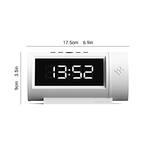 Newgate® Digital Pil Alarm Clock - Led Alarm Clock - Bedside Clock - Desk Clock - Digital Clock - Digital Alarm Clock - Bedroom Accessories - Led Display - Office Clock (White) #TOP5