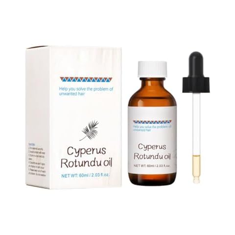 Cyprus Rotundus Oil, Cyperus Rotundus Oil for Hair Removal, Reducing Body Hair Growth, Smooth Skin & Moisturizing, Suitable for All Skin Types, Natural Hair Removal Solution - 60ml (1) Cover