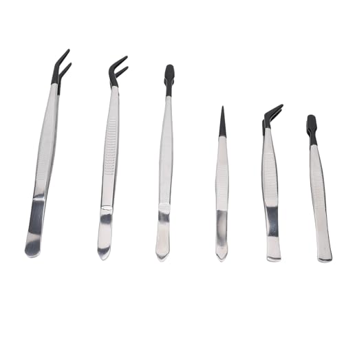 Stainless Steel Tweezers Set Securely Grasp False Eyelashes Stamp Multifunctional Tool for Makeup Application and Collection