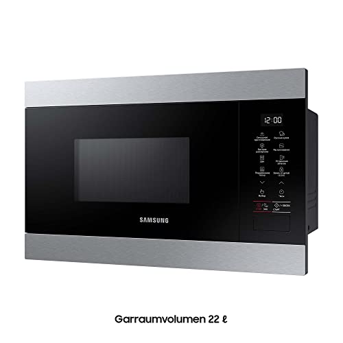 Samsung Solo Einbau-Mikrowelle MS22M8074AT/EG, 22 ℓ, 38 cm Höhe, Feuchtigkeitssensor, Warmhaltefunktion, Edelstahl – Bild 4