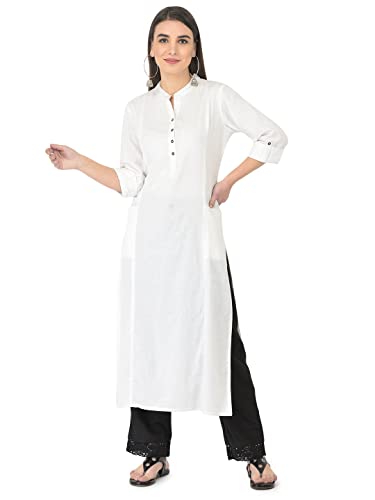 Image of Pistaa's Women's Cotton Straight Fit Straight Kurta