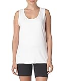 Hanes womens Cotton Tank Shirt, White, Medium US