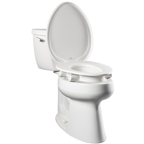 Image of Bemis Assurance 3 inch Raised Toilet Seat for Seniors, Round, White