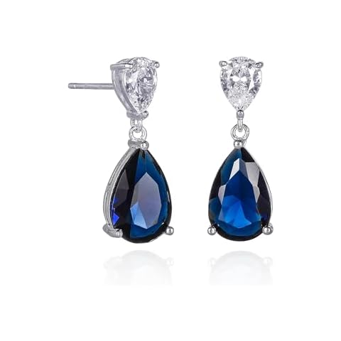 Diamond Treats Sterling Silver Blue Earrings Cover