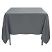 Remedios Tablecloth 70-inch Square Polyester Table Cover - Wedding Restaurant Party Banquet Decoration, Dark Gray