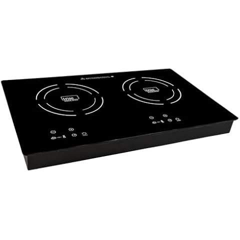 True Induction TI-2B 23 in. Dual Element Black Induction Glass-Ceramic Cooktop 1750W 858UL Cert. Cover